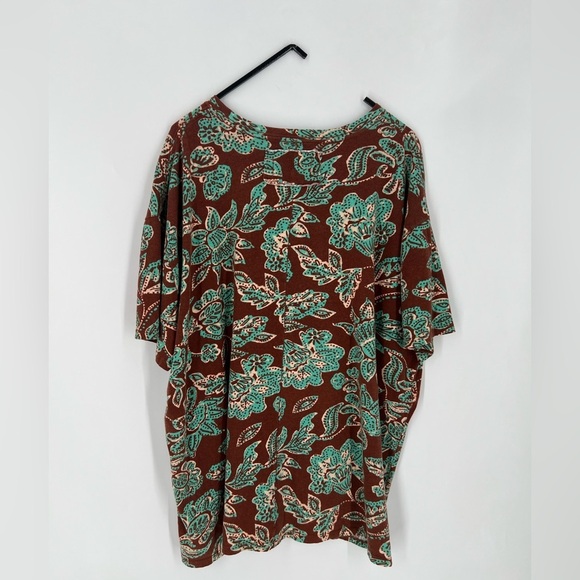 We The Free Nina Printed Floral T-Shirt In Brown Combo - Picture 6 of 6